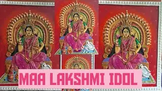MAA LAKSHMI IDOL / Walldecor / Wallhanging #diy #craft  #walldecor #clayart #idol #wallhanging
