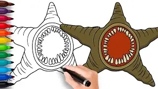 HOW TO DRAW NEW STAR FISH MONSTER | Garry's Mod - Easy Step by Step Drawing