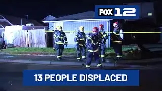 8 adults, 5 kids without homes after fire in Hillsboro apartment building