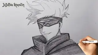 Gojo Satoru Drawing ✏️ | Easy Anime Drawing Tutorial |  Anime Sketch from Jujutsu Kaisen