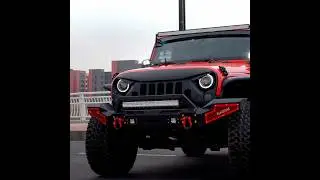 Aaiwa&reg; Steel Front Bumper for 2007-2023 Wrangler Gladiator JT with Winch Plate & LED Lights #offroad