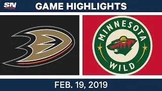 NHL Highlights | Ducks vs. Wild - Feb 19, 2019