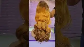 24inches full frontal raw bouncy curl wig unit in 3 tone
