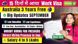Australia 🇦🇺 Free Work Permit Visa 2025 | Work Visas Approved | Packing & Helper Jobs #australia