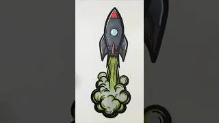 Blast off! 🚀 #coloring #asmr #rocket
