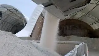 Loading Salt for snow plowing & salt spreading