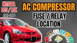 Honda DC5 / Acura RSX AC Compressor Relay and fuse location. How to fix Honda aircon not turning on.