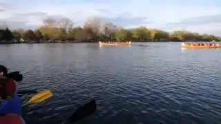 Kaplan canoeing to toronto islands