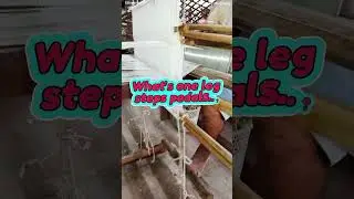 The handicap man uses one leg steps on two pedals to weaving for small scaff. #silkmaterial #shorts