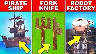 Collect Wood from a Pirate Ship,Stone from a Fork Knife,Metal from a Robot Factory Fortnite Location
