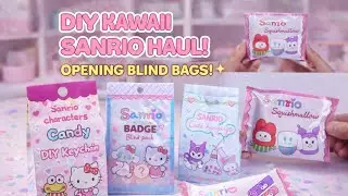 I Made DIY Sanrio Blind Bags?! 😭💗 | Kawaii Haul #DIYSanrio#KawaiiDIY#SanrioHaul#BlindBag #diy #craft