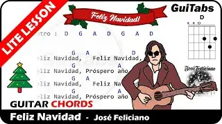 FELIZ NAVIDAD 🎄 - José Feliciano ( Lyrics and GuiTar Chords ) 🎸
