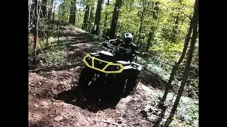 #76 2019 Can Am Outlander 1000R XT-P ATV Trail Review at Demon Run Trail