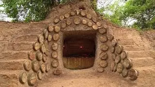 BUILDING UNDERGROUND CAVE HOUSE WITH WOOD DECORATION BY USING ANCIENT SKILLS 😱🤯 | LET'S SURVIVE