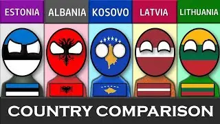 Estonia vs Albania vs Kosovo vs Latvia vs Lithuania - Country Comparison