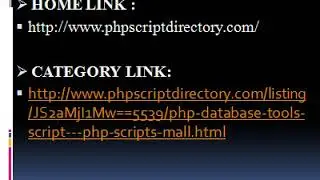 PHP Database Tools Script, Database Tools Script