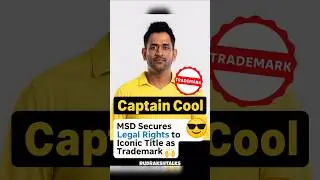 MS Dhoni Trademark 'Captain cool' | MS DHONI Files Trademark for 