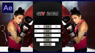 【After Effects】RIZINの選手プロフィール紹介アニメーションを作ってみた