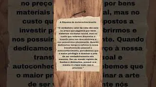 A Riqueza do Autoconhecimento! #riquezaespiritual #riqueza #reflexaododia #reflexaodiaria #reflex&atilde;o