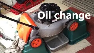 Briggs and Stratton Flymo Petrol lawnmower oil change