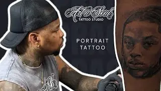 Tattooing with David Pracise a Realistic Portrait on Brown Skin | Art N Soul Tattoo Studio