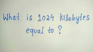 What is 1024 kilobytes equal to ?