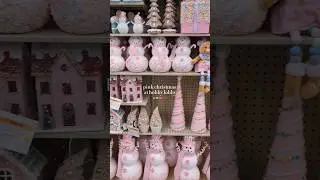 pink christmas at hobby lobby 🐝🩷✨🎀🎄  #christmasshopping #christmasdecor #christmas