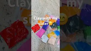 Clay with my sis😊 #santhospot #claycraft #cute#creative #colorful#clayideas