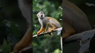 Cute Monkey Smoking In The Tree 🤣| Funny Movement Monkey Shorts! #monkeysmokingshorts #monkey #short
