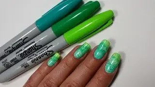 Sharpie Nail Art | Gradient Nails Design