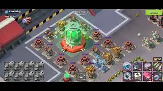 Attacking Operation Stronghold [Assembly] with 8 [Level 21] RainMakers | Boom Beach