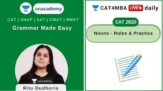 Grammar Made Easy - Nouns | Unacademy CAT4MBA | Ritu Dudhoria