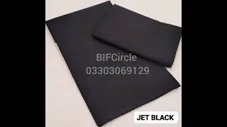 Jet Black Lawn Suit | 80/80 Pure Lawn | Premium Quality 2 Piece - BIFCircle Collection 2025 #like