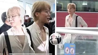 Милые моменты с Джимином из BTS в аэропорту Инчхон перед вылетом в Париж