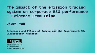 The impact of the emission trading system on corporate ESG performance - Dissertation research