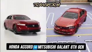 CRAZY CAR MOD HONDA INTO MITSUBISHI GALANT? #cars #hotwheels #racing #diecast #toys #jdm #diorama 