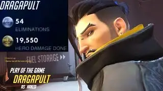 WRAXU #1 HANZO IS BACK! 54 ELIMS! POTG! [ OVERWATCH SEASON 19 TOP 500 ]