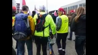 Lufthansa Streik in Hamburg, am 22.April 2013