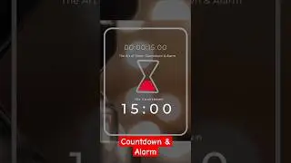 00:15s ⏲️ Countdown 15 seconds with Sound Every Second and Alarm - No Loop