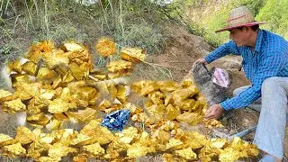 Amazing gold mining process. We discover the perfect gold nuggets- how to find gold