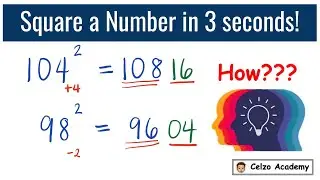 Fast Math Tricks! How To Square Any Numbers In Your Head- Fast Mental Math Trick!