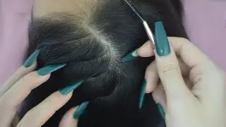 Hair Play No Talking ASMR & Hair Parting, Hair Sounds No Talking For Deep Sleep