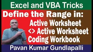 Excel VBA: How to Define the Range In Active Worksheet other Than Active sheet And Coding Workbook