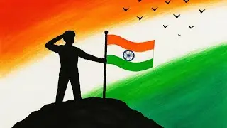 🇮🇳 Salute to Our Nation | Indian Flag Oil Pastel Art |Independence day drawing 🧡🤍💚