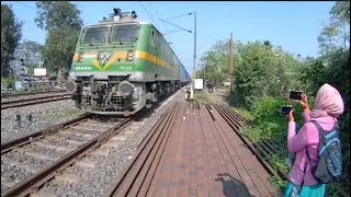 Powerful Wag9 Locomotive Lead Overloaded Freight Train Furious Skipped At Railgate