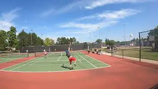 9.0 mixed doubles USTA sectionals 2023, Iowa vs STL, set 1