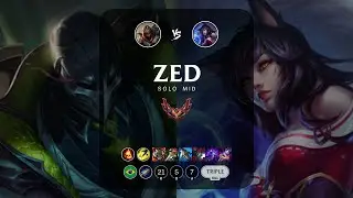 Zed Mid vs Ahri - BR Grandmaster Patch 13.9