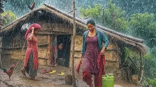 This Is Himalyan Nepali Mountain Village Life Heavy Rainy Day |Naturelly Village Dacumentary Video |