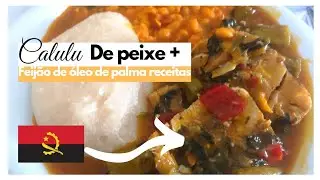 calulu de peixe fresco e feijão de óleo de palma + vlog de domingo  #caluludepeixefresco #feijao 🇦🇴