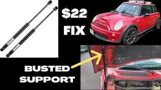 How To Fix Your Mini Cooper S Hood (How To Install Hood Struts)